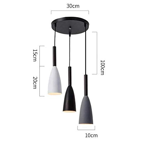 Nordic Pendant Ceiling Light Nordic Aluminum+Wood Chandelier Fixture Kitchen Pendant Lighting Living Room Pendant Lighting (3 in 1)