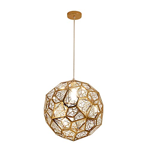 Home Chandelier Moderna Red Redonda de Arte Redondo Bola de Diamante de Acero Inoxidable Dormitorio de Comedor de Tablero