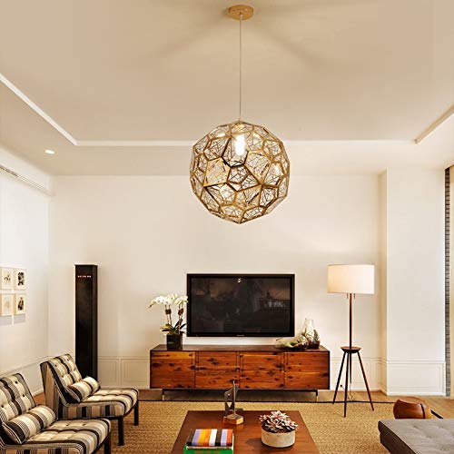 Home Chandelier Moderna Red Redonda de Arte Redondo Bola de Diamante de Acero Inoxidable Dormitorio de Comedor de Tablero