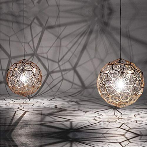 Home Chandelier Moderna Red Redonda de Arte Redondo Bola de Diamante de Acero Inoxidable Dormitorio de Comedor de Tablero