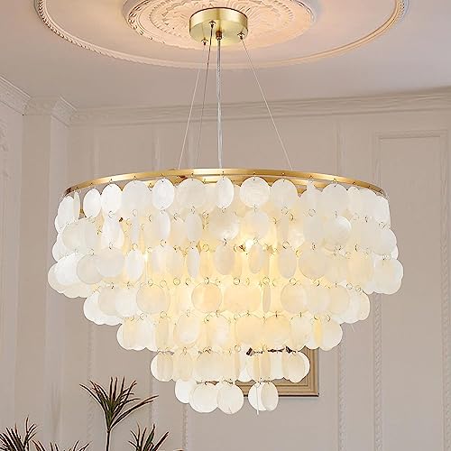 Ladies Jewellery Chandelier LED Ceiling Light Fixture Living Room Flush Mount Chandelier Kitchen Hanging Lamp, Dining Room Acrylic Chic Ceiling Chandeliers Lighting for Bedroom Pendant Lamp Necklace
