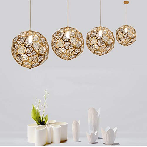 Home Chandelier Moderna Red Redonda de Arte Redondo Bola de Diamante de Acero Inoxidable Dormitorio de Comedor de Tablero